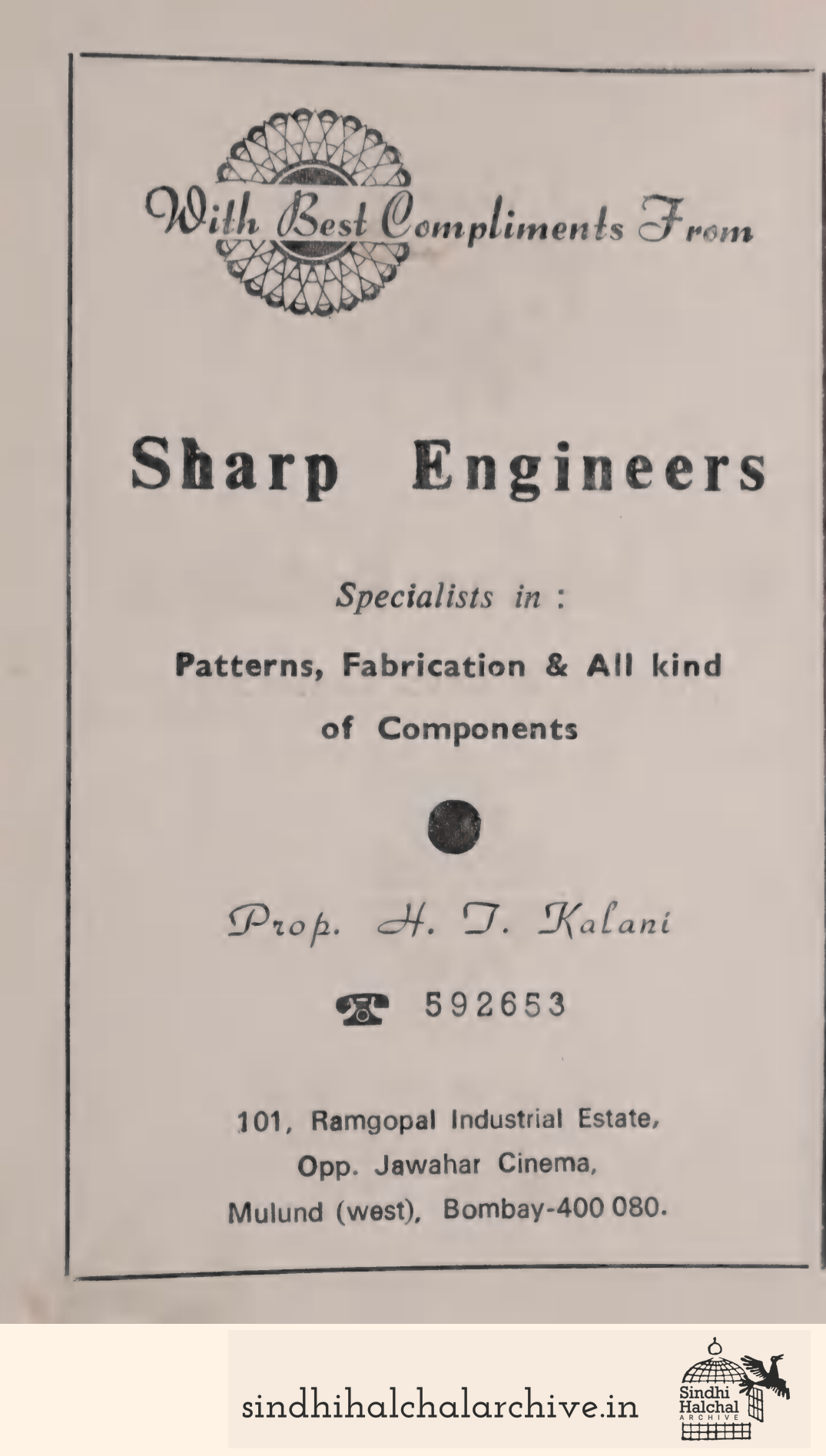 Image of AD M/s Motiram Budharmal
 Engineers & Govt. Contractors